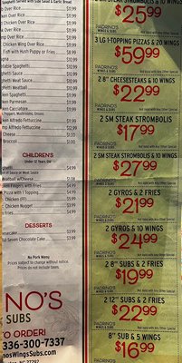 Menu photo 1 Padrinos Wings & Subs Lexington, NC Menu photo 1 Padrinos Wings & Subs Lexington, NC