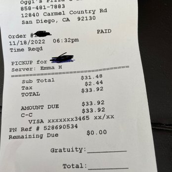 Oggi’s - Pizza Near Me - San Diego, California
