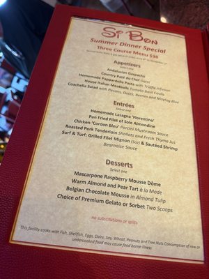 Menu photo 1 Si Bon Rancho Mirage, CA Menu photo 1 Si Bon Rancho Mirage, CA