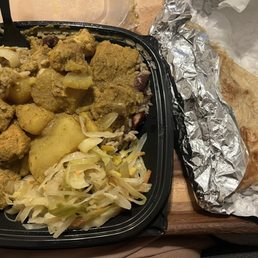 Curry Chicken Bowl Roti Skin