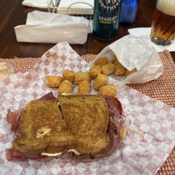 Beetle Bailey Burgers - Ruben with tots