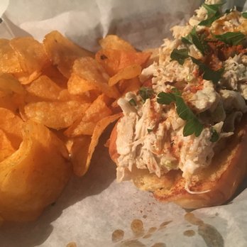 Tin Roof - Having an amazing crab roll and Zappo's chips. - Dive Bars Near Me - Charleston, South Carolina Tin Roof - Having an amazing crab roll and Zappo's chips. - Dive Bars Near Me - Charleston, South Carolina