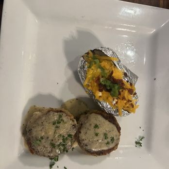 Cate Street Seafood Station - Crab Cakes and loaded potato - Sushi Bars Near Me - Hammond, Louisiana Cate Street Seafood Station - Crab Cakes and loaded potato - Sushi Bars Near Me - Hammond, Louisiana