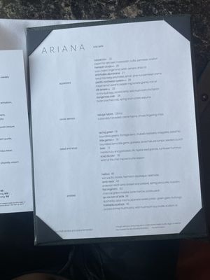 Menu photo 5 Ariana Restaurant Bend, OR