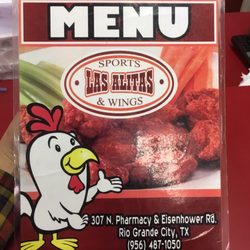 Las Alitas RGC menu