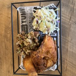 The Smoky Dough - Boasted chicken, garlic smashed potatoes.