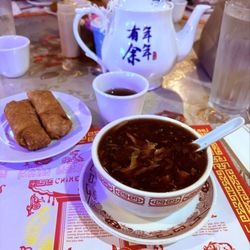 Peking Garden - Hot & Sour Soup, egg rolls, hot tea