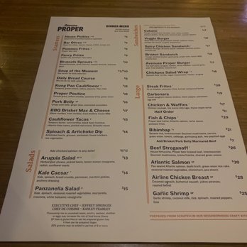 Avenues Proper - Nice menu! - New American Near Me - Salt Lake City, Utah Avenues Proper - Nice menu! - New American Near Me - Salt Lake City, Utah