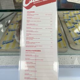 Sweets menu Sweets menu