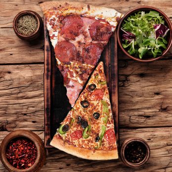 Freshslice Pizza - a slice of pizza with pepperoni and olives - Pizza Near Me - Red Deer, Alberta