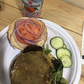 Peri Peri Grill House - Veggie burger with mango passion peri peri sauce - Halal Near Me - Brooklyn, New York Peri Peri Grill House - Veggie burger with mango passion peri peri sauce - Halal Near Me - Brooklyn, New York