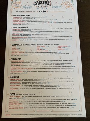 Menu photo 7 Susto's Taco Bar Woodstock, GA Menu photo 7 Susto's Taco Bar Woodstock, GA