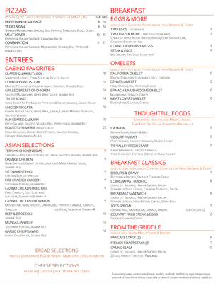 Menu photo 4 Livermore Casino Livermore, CA Menu photo 4 Livermore Casino Livermore, CA