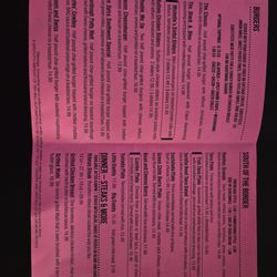 Michelles Bar & Grill - Menu