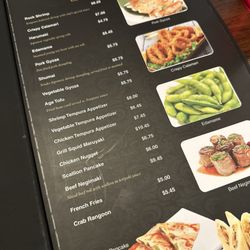 Shogun Japanese Restaurant - Menu