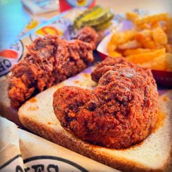 Dave's Hot Chicken - He was small even with boots on He looked like an Eskimo Extra Hot () 2 Tender Combo from #daveshotchickenchinohills