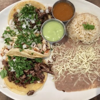 Cafe De Olla - The lunch Taco plate $10.75 extra .75 for cheese - American Near Me - Burbank, California