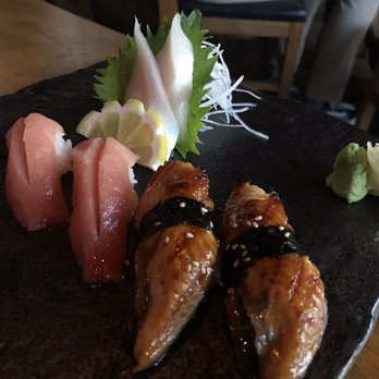 Izakaya Den - Toro and Unagi nigiri and Hamachi sashimi. - Japanese Near Me - Denver, Colorado