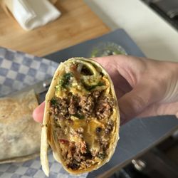 Pozi's Greek House - GREEK-ARMENIAN SUJUK breakfast mega burrito