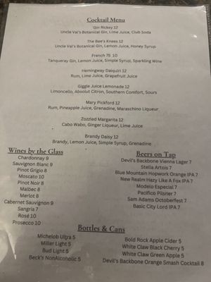 Menu photo 3 Juniper Lounge Lexington, VA