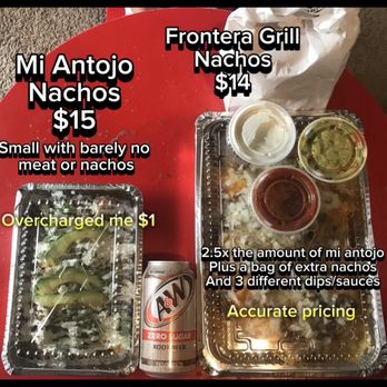 Mi Antojo Mexican Restaurant - Mi antojo vs Frontera purchase beef nachos from both the same day about 20 minutes apart. - Mexican Near Me - New Bedford, Massachusetts Mi Antojo Mexican Restaurant - Mi antojo vs Frontera purchase beef nachos from both the same day about 20 minutes apart. - Mexican Near Me - New Bedford, Massachusetts