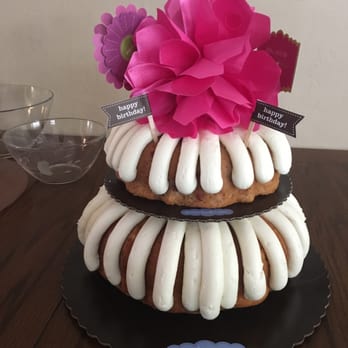Nothing Bundt Cakes - Strawberries and cream top tier and white chocolate raspberry bottom tier - Bakeries Near Me - Dublin, California Nothing Bundt Cakes - Strawberries and cream top tier and white chocolate raspberry bottom tier - Bakeries Near Me - Dublin, California