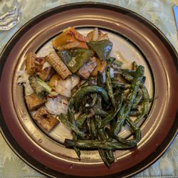Windchimes Chinese Restaurant - Family style fried bean curd and Mala string beans (to-go)