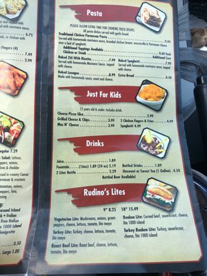 Menu photo 2 Rudino's Pizza & Grinders Garner, NC Menu photo 2 Rudino's Pizza & Grinders Garner, NC