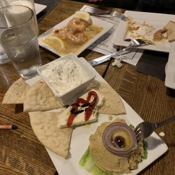 Spiro's Restaurant - Cold plate and garlic shrimp - Mediterranean Near Me - Chesterfield, Missouri