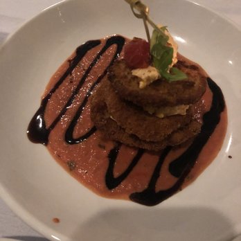 Eli's Table - Fried Green Tomato Napoleon - Southern Near Me - Charleston, South Carolina Eli's Table - Fried Green Tomato Napoleon - Southern Near Me - Charleston, South Carolina