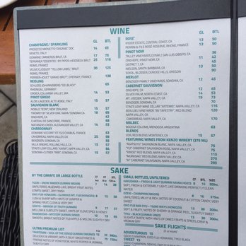bashi - Drink menu - Asian Fusion Near Me - Rancho Palos Verdes, California