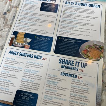 Big Billy's Burger Joint - Menu back - Burgers Near Me - North Charleston, South Carolina