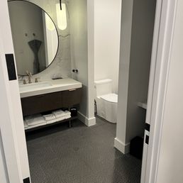 View into bathroom. View into bathroom.