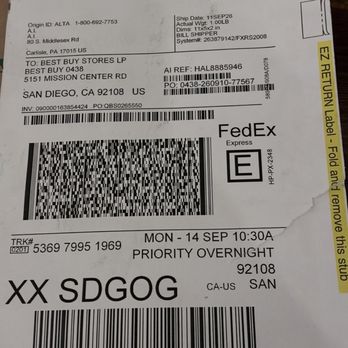 Best Buy - Proof of service and that Best Buy received on 9/12 - Computers Near Me - San Diego, California