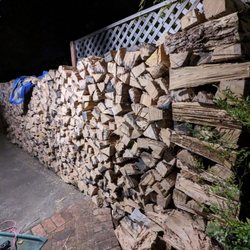 Maestretti Firewood & Recycling - Nice even stack we built of the fine wood we got delivered, all 16-in all clean wood, all will fit into our stove