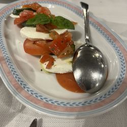 Ristorante BAR LU Impostu - Mozzarella with tomatoes and grilled zucchini-really a caprese salad