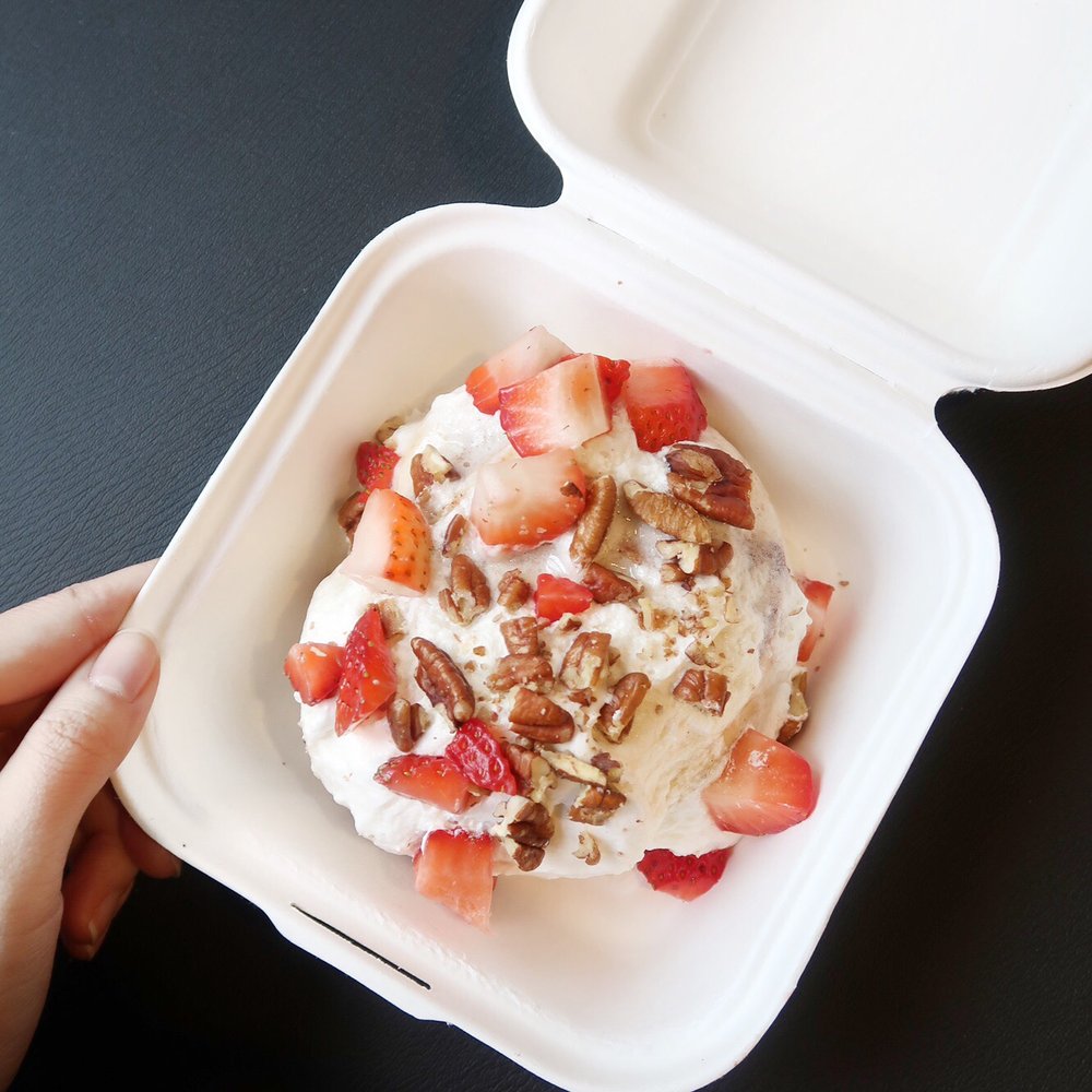 Cinnaholic - Strawberries & Cream Cinnamon Roll - Bakeries Near Me - Toronto, Ontario Cinnaholic - Strawberries & Cream Cinnamon Roll - Bakeries Near Me - Toronto, Ontario