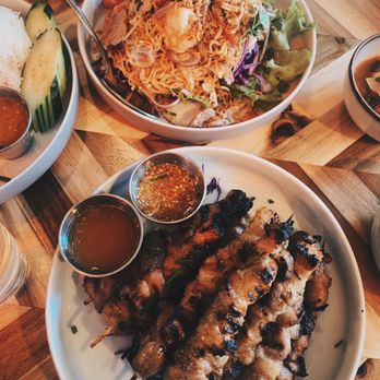 Sala Thai Tempe - I know you're hungry. I don't blame you. ( pork skewers & yum mama noodle dish ) - Thai Near Me - Tempe, Arizona Sala Thai Tempe - I know you're hungry. I don't blame you. ( pork skewers & yum mama noodle dish ) - Thai Near Me - Tempe, Arizona