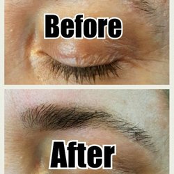 Maya Salon and Spa - Eyebrows Before and after threading and tinting