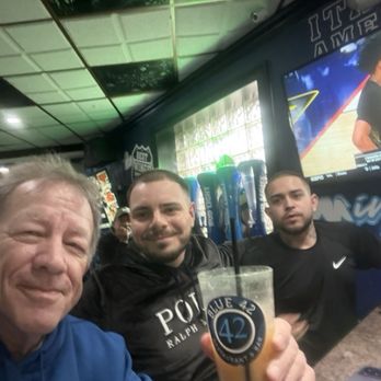 Blue 42 - Bar area. With former and current employees! - Sports Bars Near Me - Elmwood Park, New Jersey