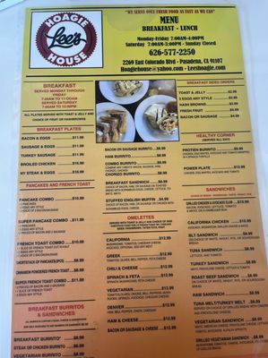 Menu photo 6 Lee's Hoagie House Pasadena, CA