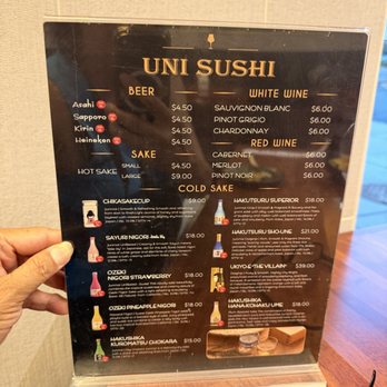 Uni Sushi - Drink menu - Japanese Near Me - Highlands Ranch, Colorado Uni Sushi - Drink menu - Japanese Near Me - Highlands Ranch, Colorado