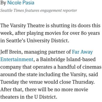 Varsity Theatre - Last business day is 1/15/26! (1/13/26) - Cinema Near Me - Seattle, Washington Varsity Theatre - Last business day is 1/15/26! (1/13/26) - Cinema Near Me - Seattle, Washington