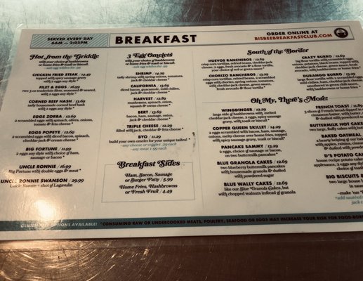 Menu photo 2 Bisbee Breakfast Club Marana, AZ
