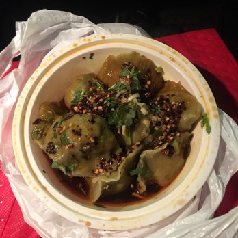 Beijing Dumpling House - Boiled vegetable dumpling with chili sauce! Delicious - Bubble Tea Near Me - Jamaica, New York