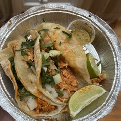 Mi Casa Grande - Chicken tacos (2 of the original 4, but I ate 2 before taking this pic).