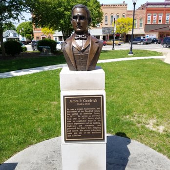 Randolph County Bicentennial Plaza - Governor James P Goodrich was a businessman AND supported the State's park system - Landmarks & Historical Buildings Near Me - Winchester, Indiana Randolph County Bicentennial Plaza - Governor James P Goodrich was a businessman AND supported the State's park system - Landmarks & Historical Buildings Near Me - Winchester, Indiana