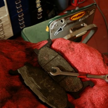 Calspeed Moto - Very worn out brake pads.   Let Calspeed help get your brakes back into proper working condition. - Motorcycle Repair Near Me - San Francisco, California