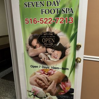 Seven Day Foot Spa - Their front door sign... - Massage Near Me - Glen Cove, New York Seven Day Foot Spa - Their front door sign... - Massage Near Me - Glen Cove, New York