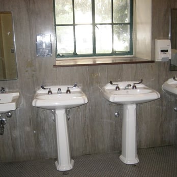 Central Library - The sinks in the bathroom on the main floor (street level) - Libraries Near Me - Los Angeles, California